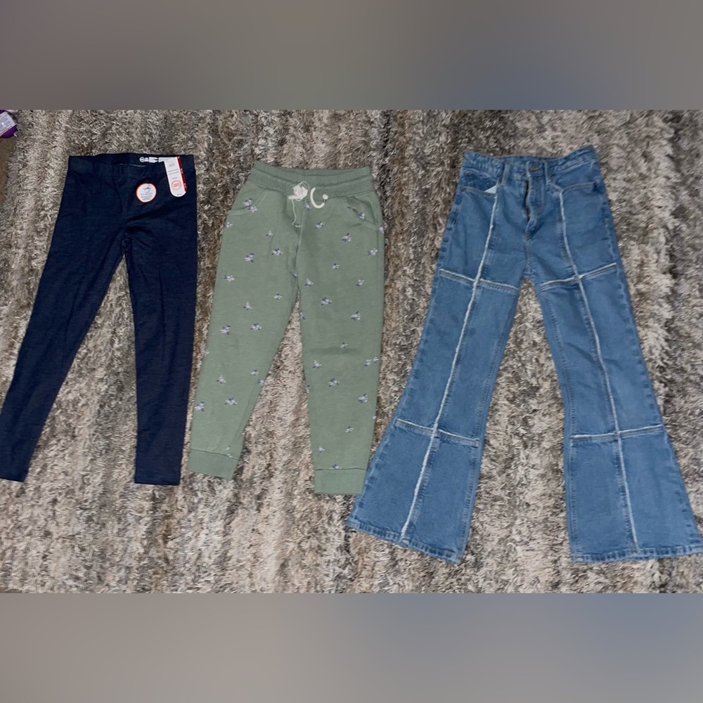 Girl WonderNation legging size 7-8 H&M Jeans size10 Cat&Jack sweatpants size7-8
